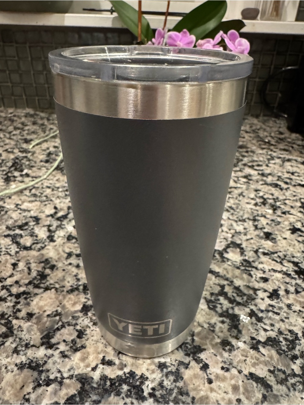 Yeti Charcoal Gray Stainless Travel Tumbler with Slider Lid